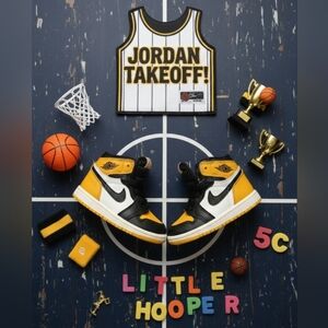 Jordan 1 Retro High OG Taxi Yellow Toe Toddler Size 5C